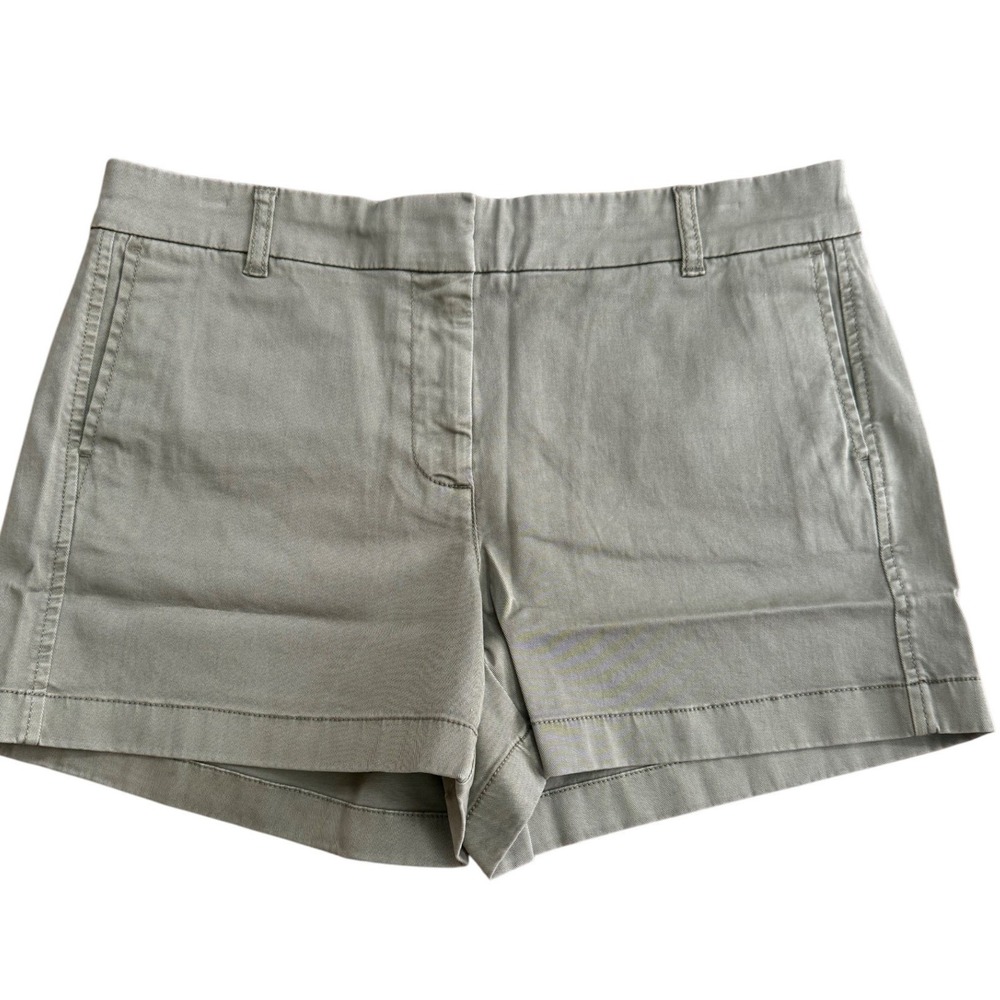 NWT J‎ Crew Heritage Chino Shorts Womens Size 10 Green 4" Stretch Cotton Preppy